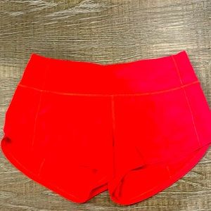 Lululemon shorts. Red 2.5” like new size 2